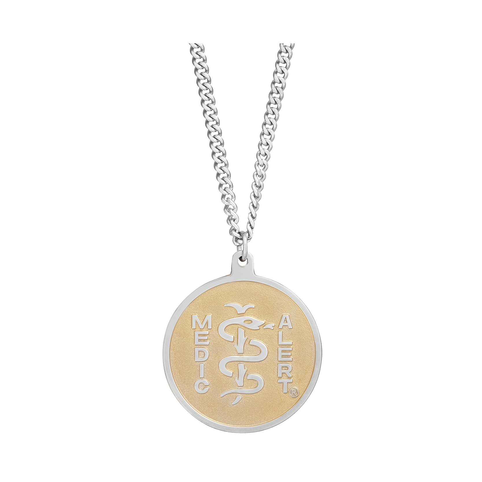 QR Code Classic Medical ID Necklace, Two Tone, large image number 1