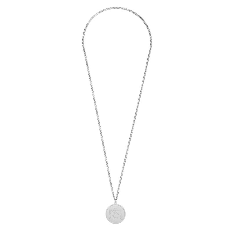Classic Medical ID Necklace, Silver, large image number 1