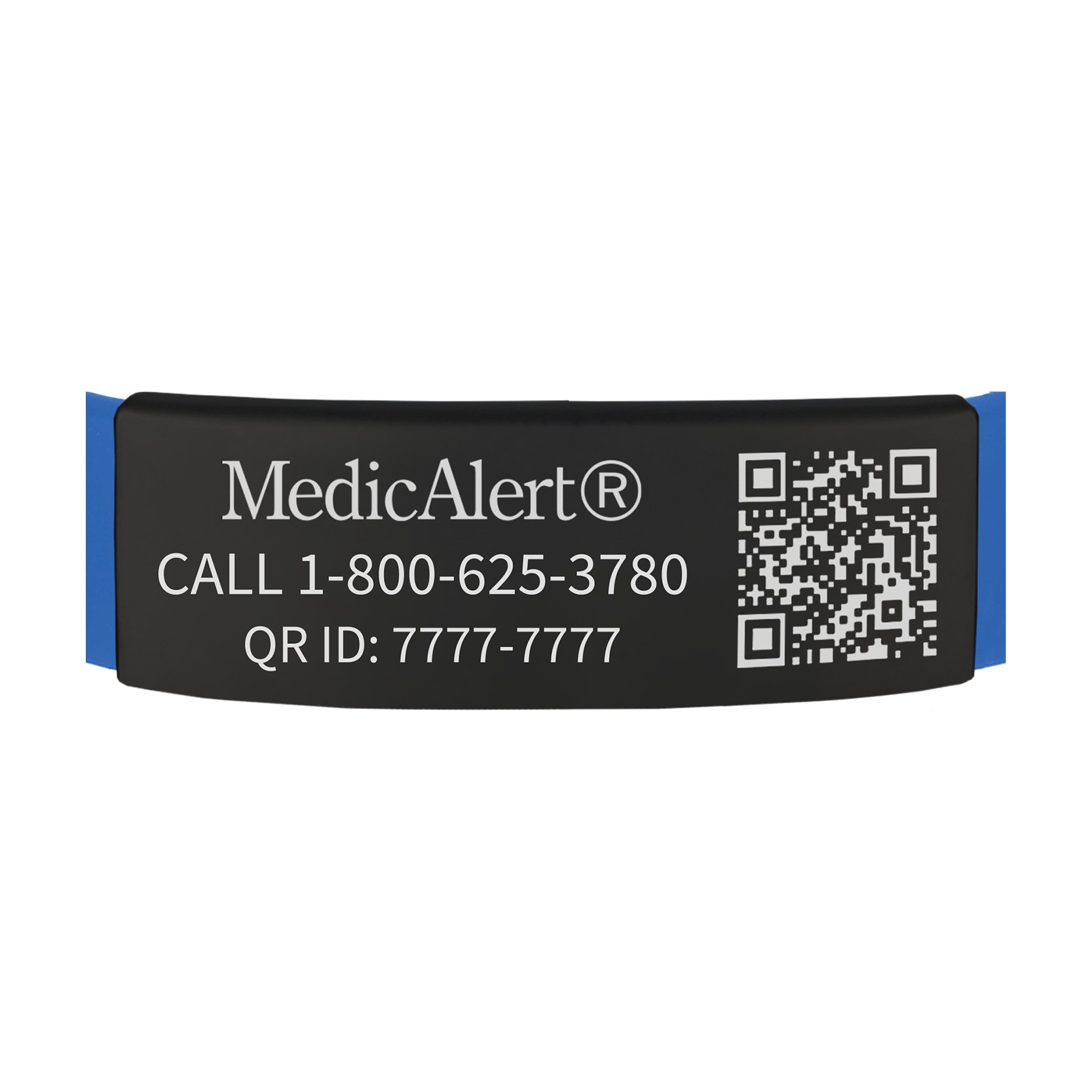 QR Code Silicone Medical ID Band, Blue, large image number 2