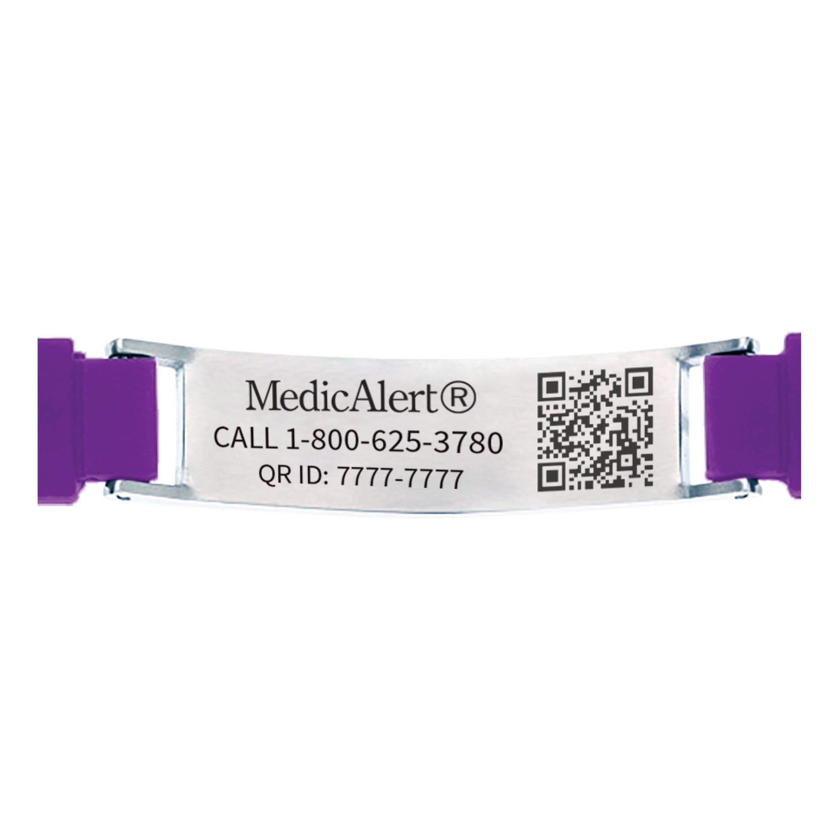 QR Code Elite Silicone Medical ID Bracelet​ - Purple, Purple, large image number 3