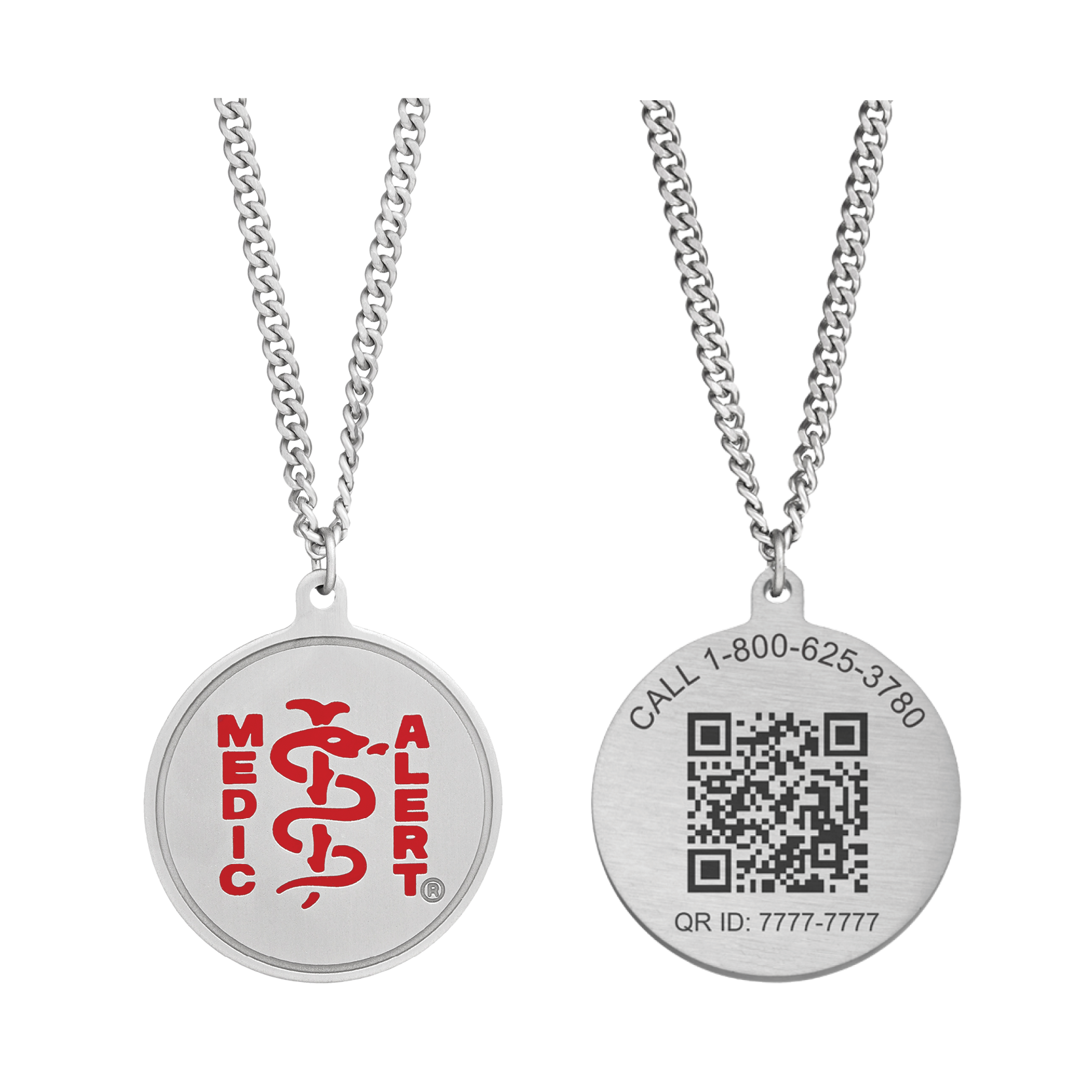 QR Code Classic Medical ID Necklace