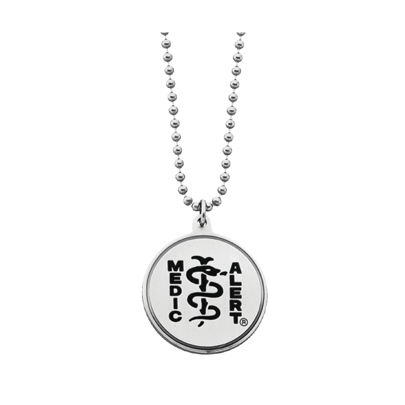 Dog Tag Medical ID Necklace Stainless Steel | MedicAlert Foundation