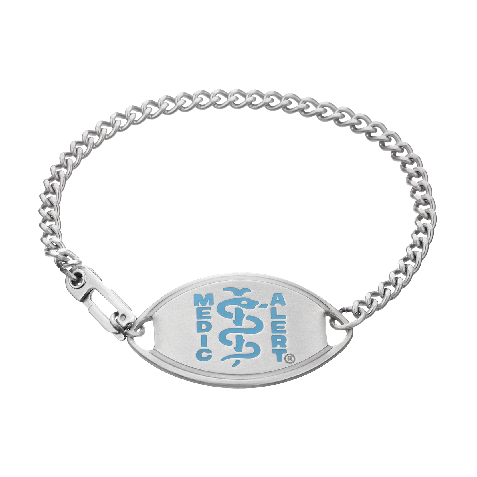QR Code Classic Medical ID Bracelet Light Blue, Light Blue, large image number 1
