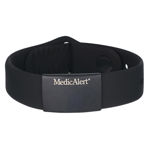 Performance Silicone Midnight Medical ID Bracelet