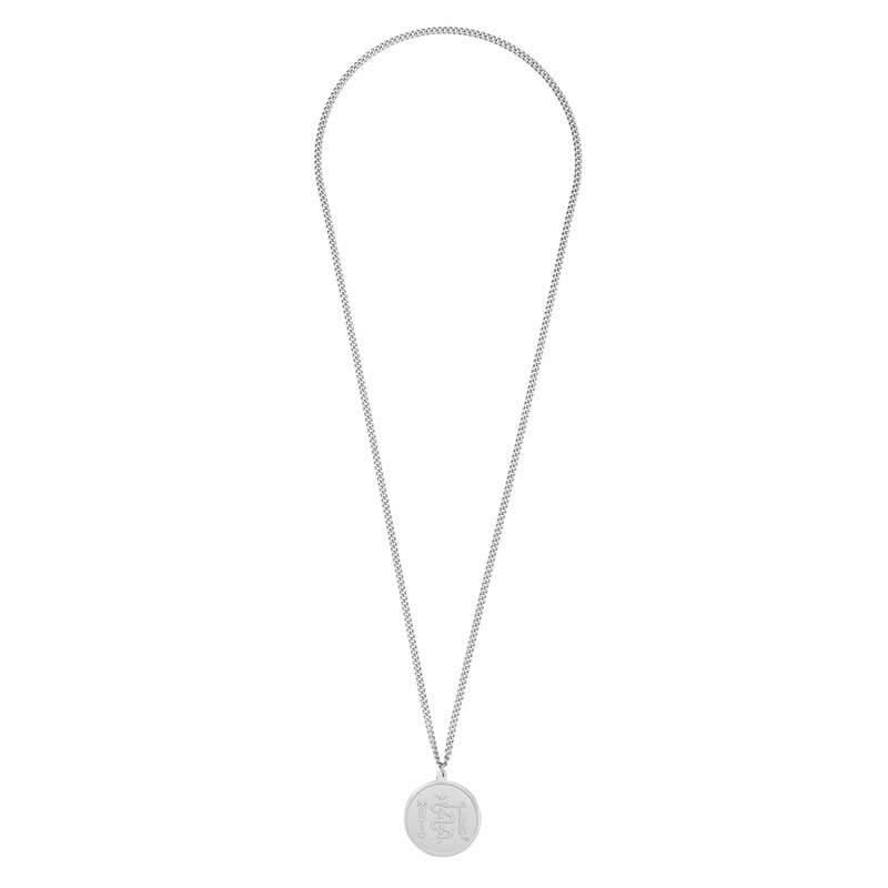 Classic Medical ID Necklace, Silver, large image number 1