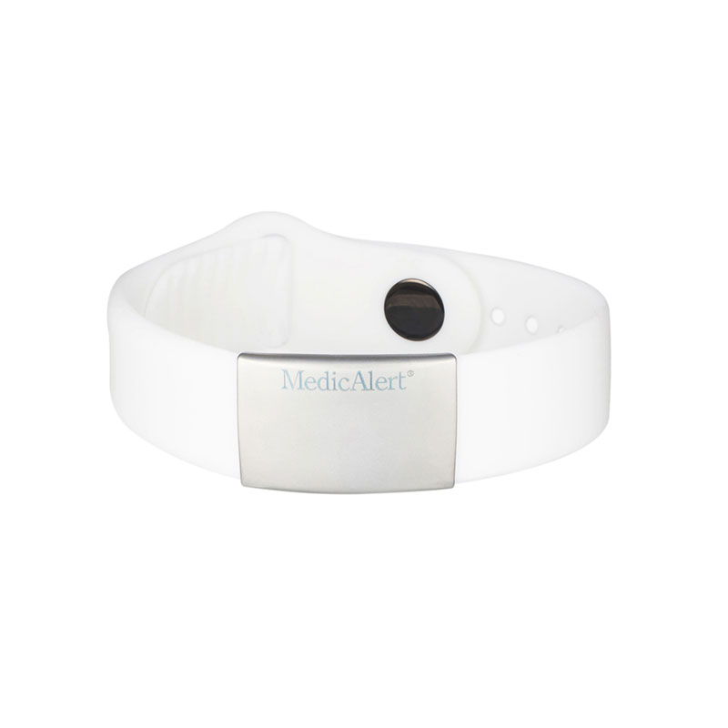 Performance Silicone Medical ID Bracelet White, White, large image number 0