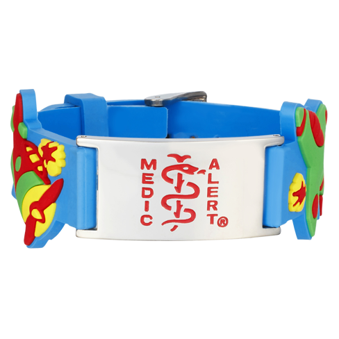 Child Titanium Medical ID Bracelet Blue