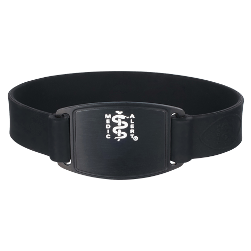 Sport Silicone Midnight Medical ID Bracelet