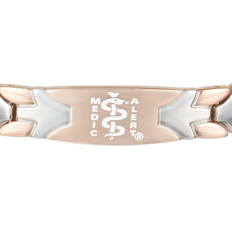 Sleek Medical ID Bracelet, Rose Gold, large image number 1