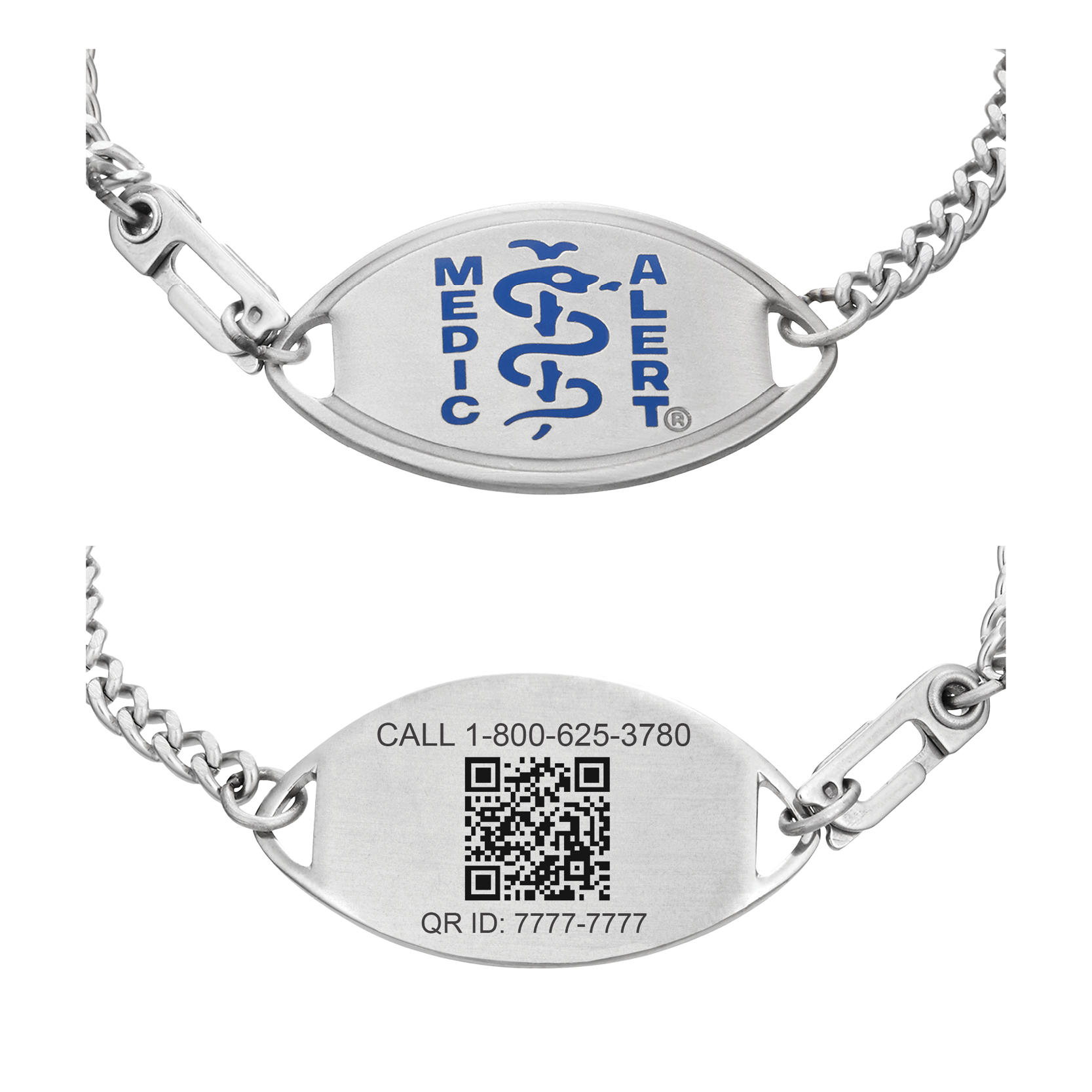 QR Code Classic Medical ID Bracelet, Blue, large image number 0