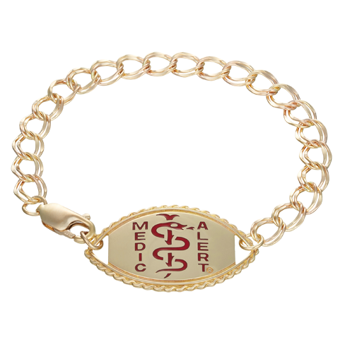 Santa Rosa Elite Medical ID Bracelet 14k Gold