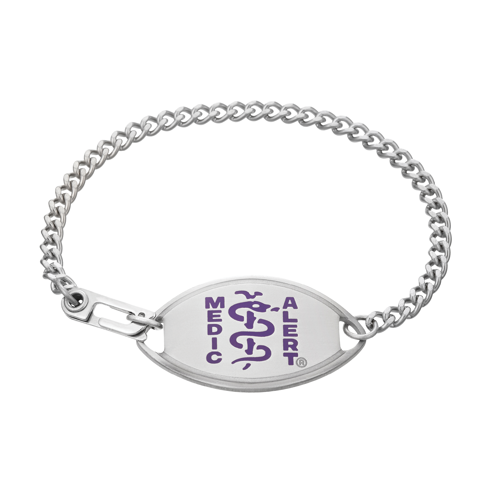 QR Code Classic Medical ID Bracelet Purple, Purple, large image number 1