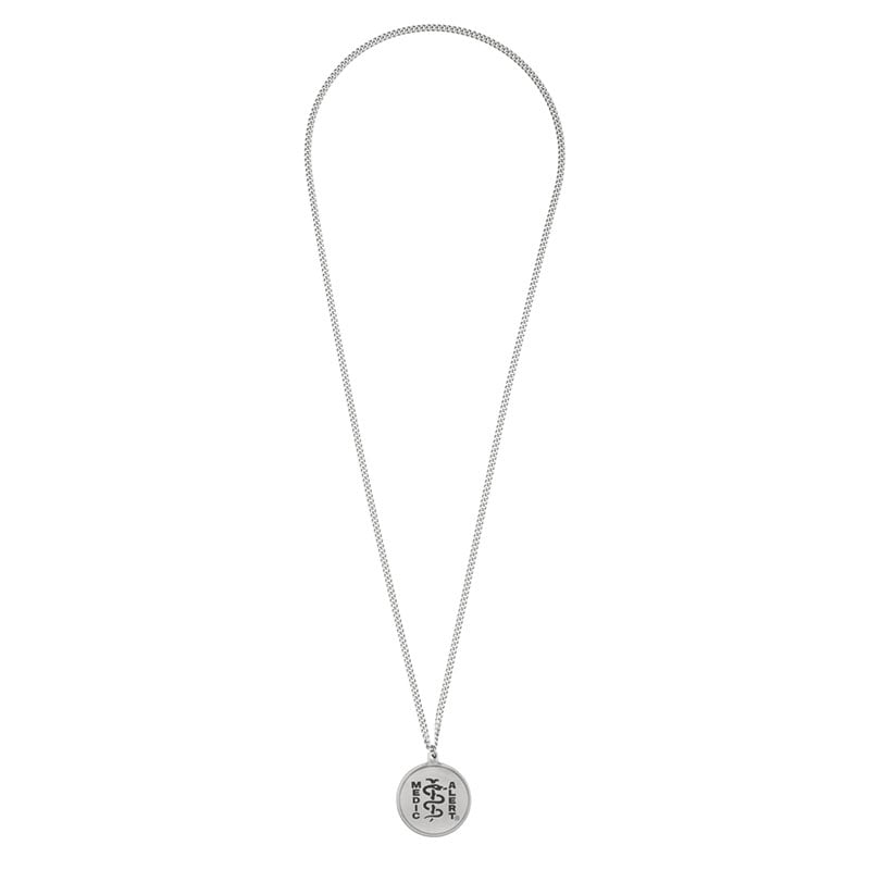 Classic Medical ID Necklace, Black, large image number 1