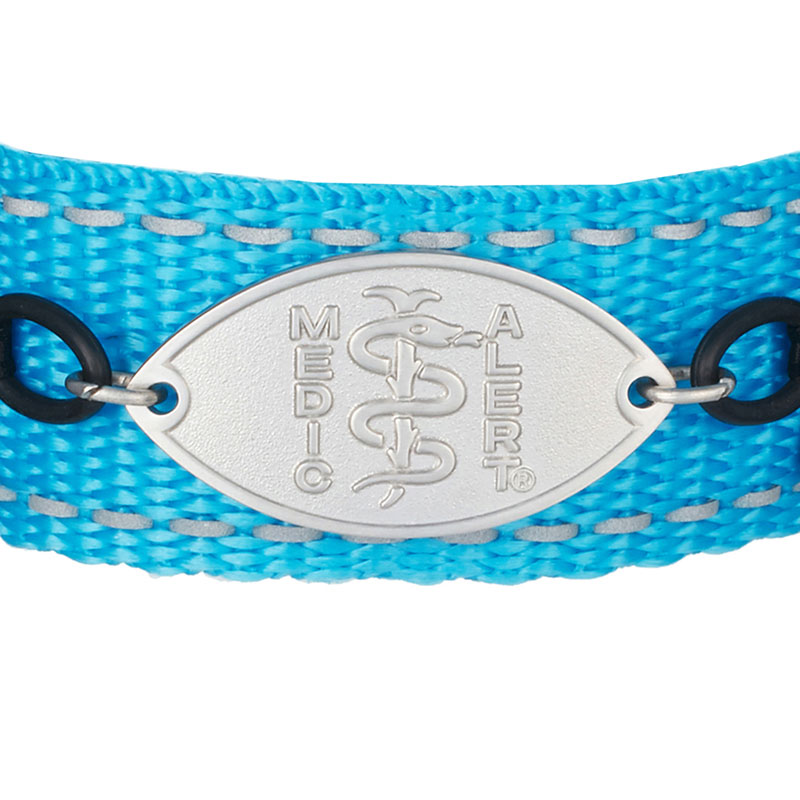 Sport Band Medical ID Bracelet, Blue Sportsband, large image number 1