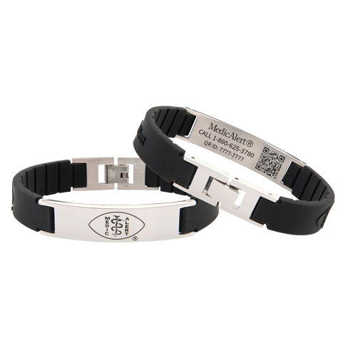 QR Code Elite Silicone Medical ID Bracelet