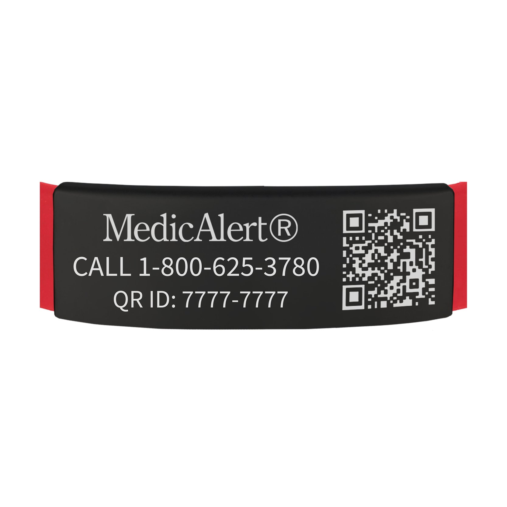 QR Code Silicone Medical ID Band, Red, large image number 2