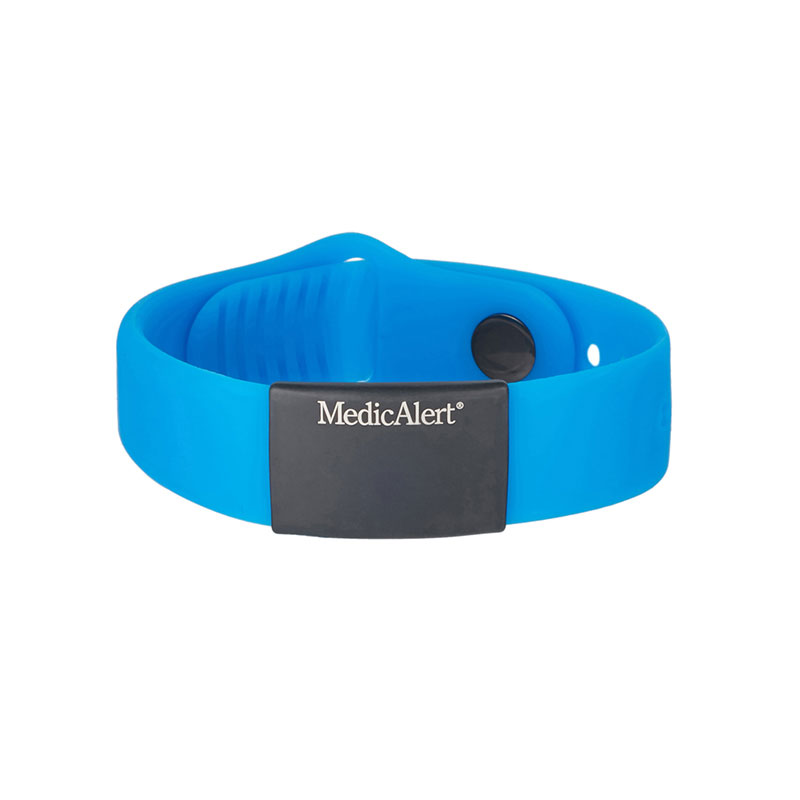 Performance Silicone Midnight Medical ID Bracelet Blue, Blue, large image number 0