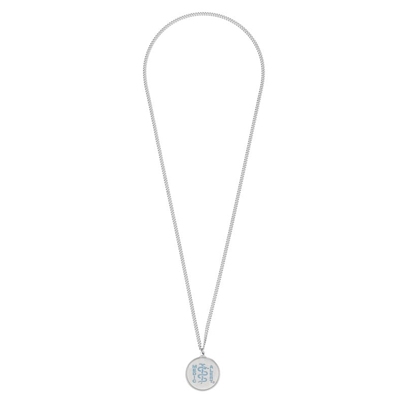 Classic Medical ID Necklace, Light Blue, large image number 1