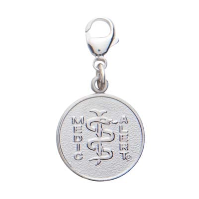 Charm Medical ID Accessory Sterling Silver