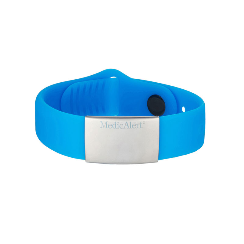 Performance Silicone Medical ID Bracelet Blue, Blue, large image number 0