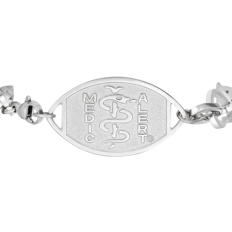 Classic Embossed Sweetheart Medical ID Bracelet Stainless Steel, Steel, large image number 1