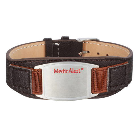 Leather Medical ID Bracelet