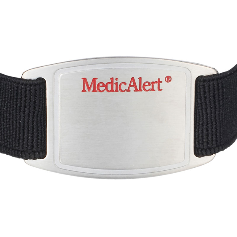 Easy Flex Medical ID Bracelet Black MedicAlert Foundation
