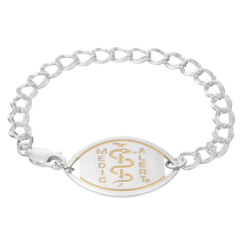 Santa Rosa Medical ID Bracelet Sterling Silver