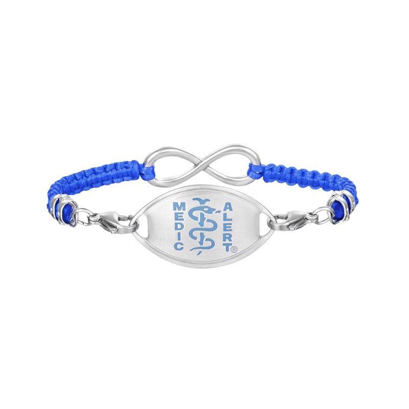 Infinity Medical ID Bracelet, Blue, large image number 0