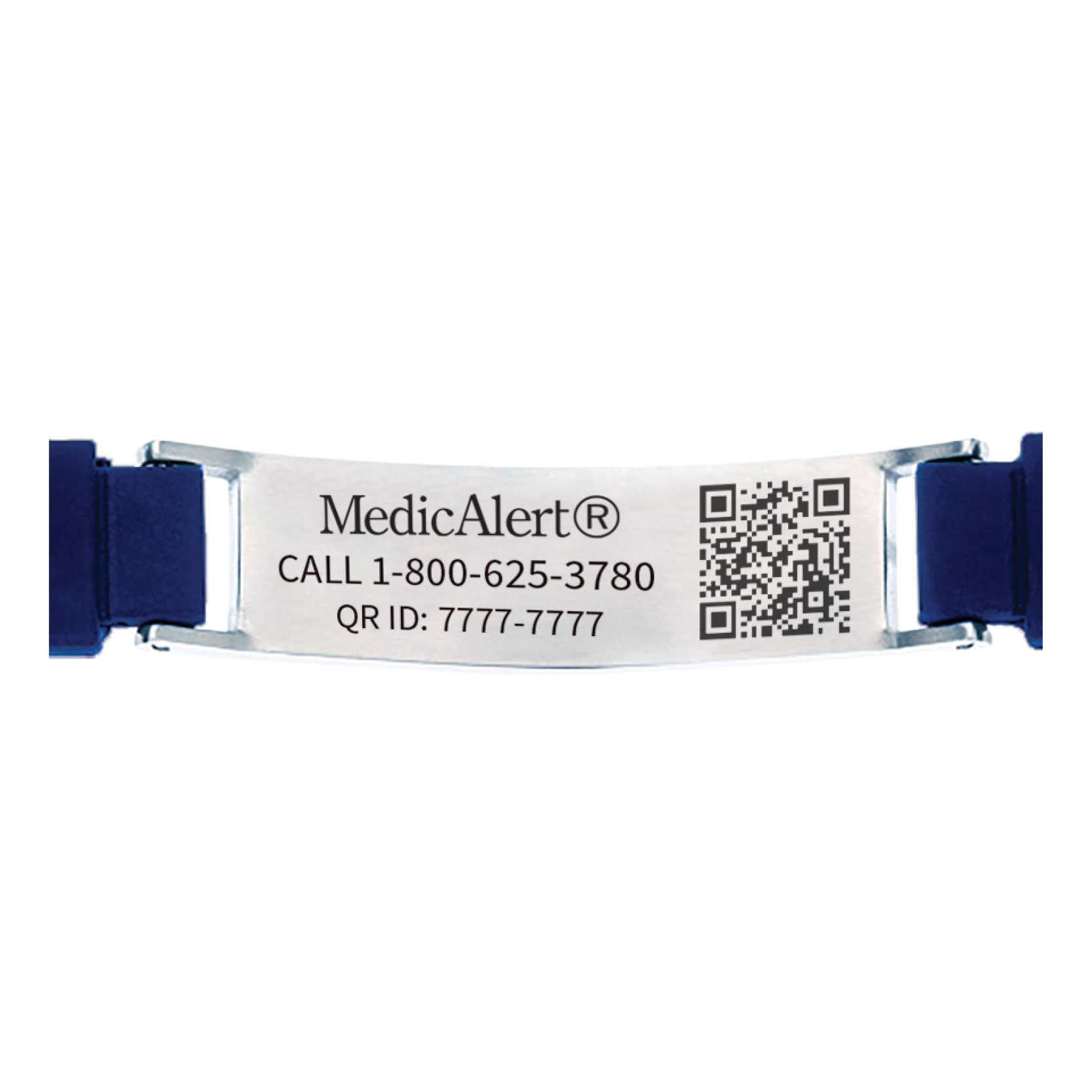 QR Code Elite Silicone Medical ID Bracelet, Blue, large image number 3