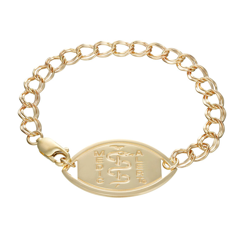 Santa Rosa Medical ID Bracelet 14k Gold, Gold, large image number 0