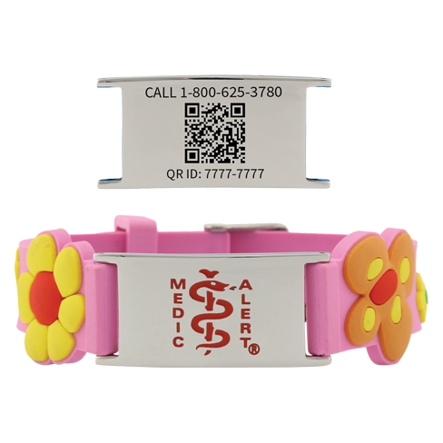 QR Code Child Titanium Medical ID Bracelet