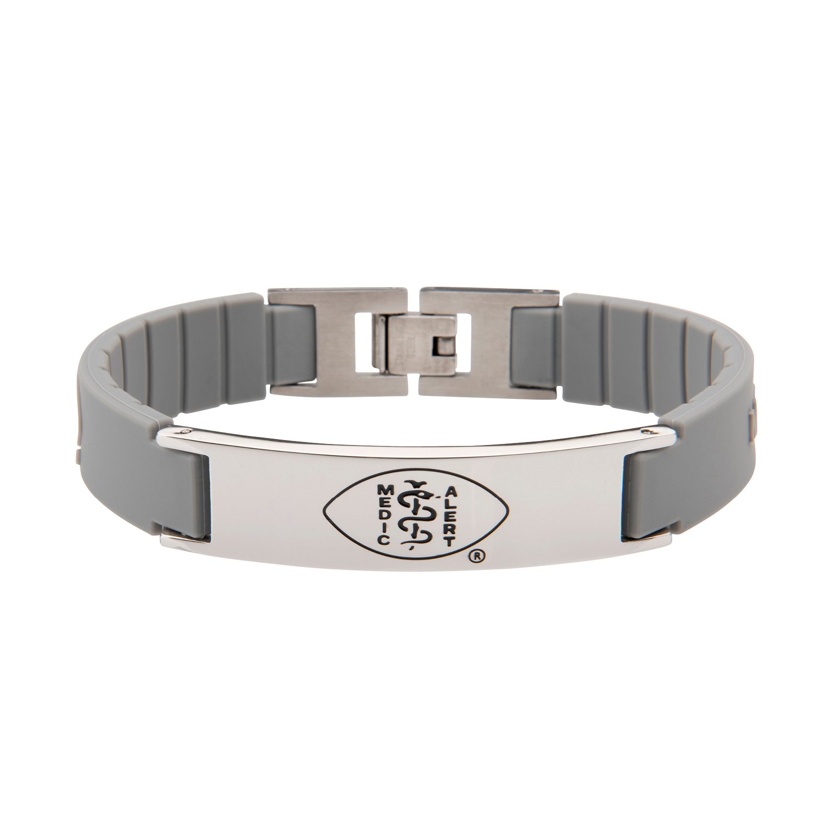 QR Code Elite Silicone Medical ID Bracelet, Gray, large image number 2