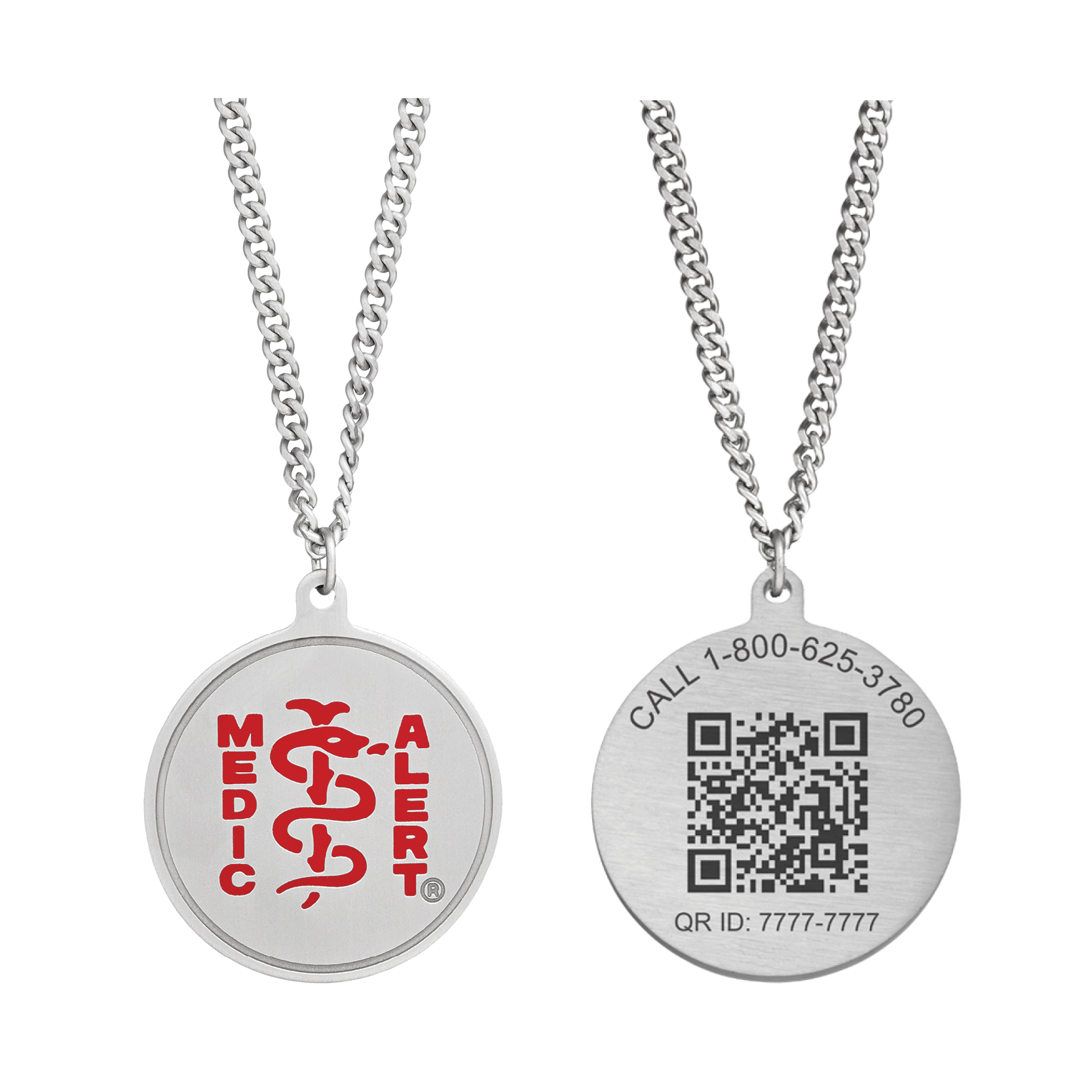 QR Code Classic Medical ID Necklace