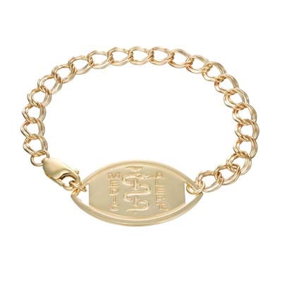 Santa Rosa Medical ID Bracelet 14k Gold