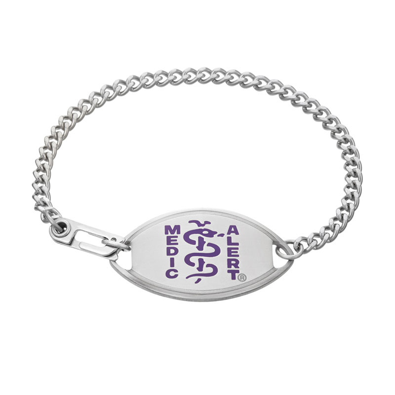 Classic Medical ID Bracelet Purple