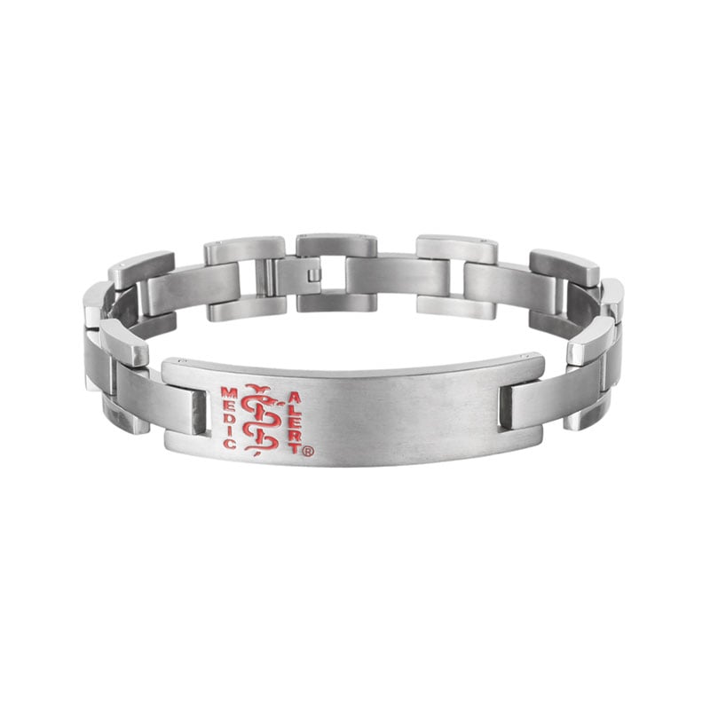 Lynx Titanium Medical ID Bracelet Red